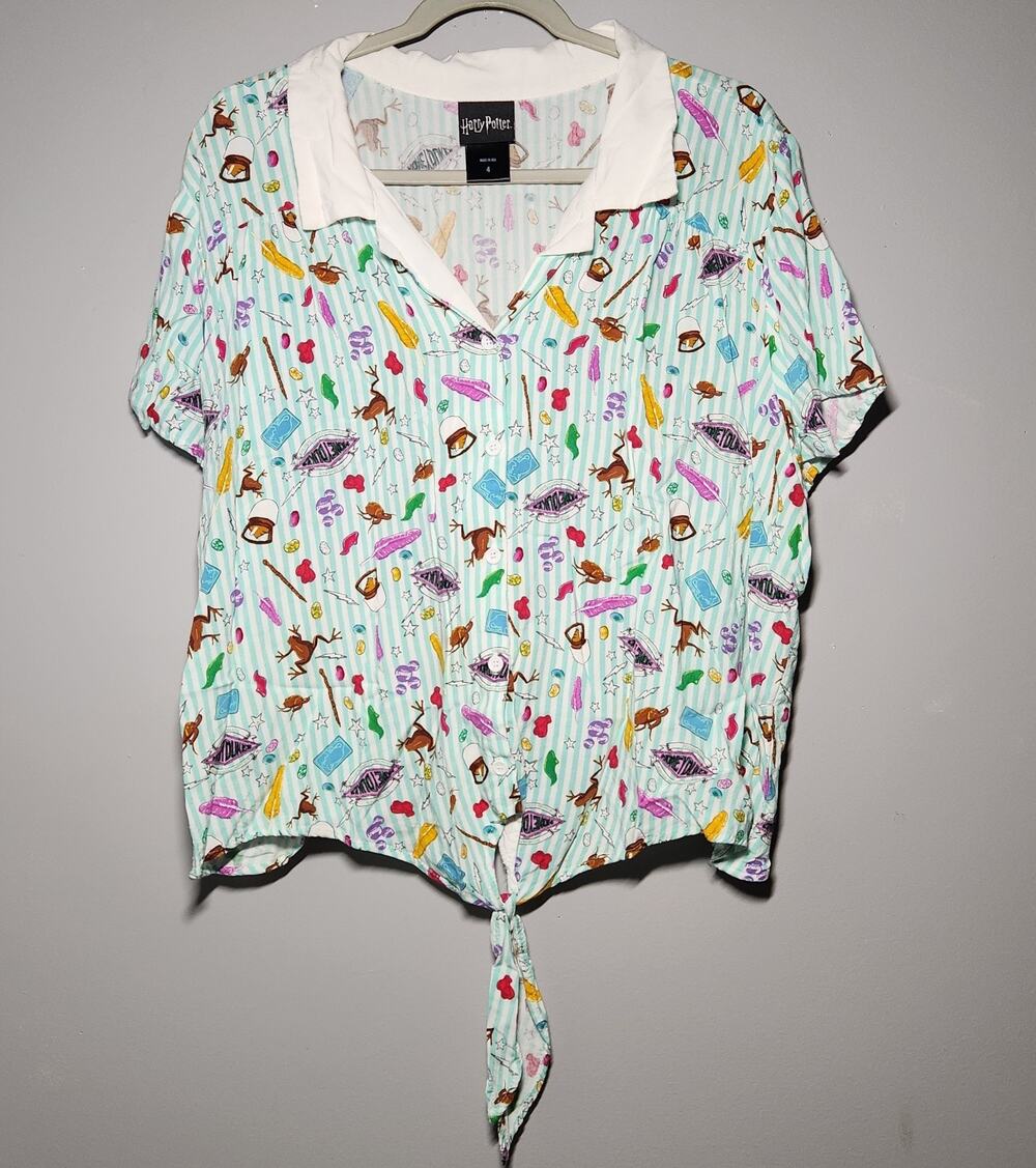 Harry Potter Honeydukes Women's Plus Size 4 Woven Crop Top Hot Topic 4X